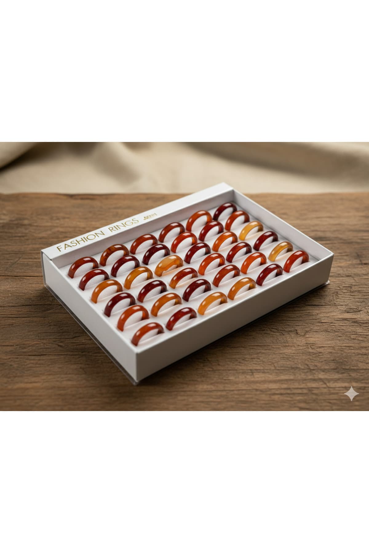 Hakiki Akik Taşı Yüzük Seti - Doğal Taş Paket — görsel 1